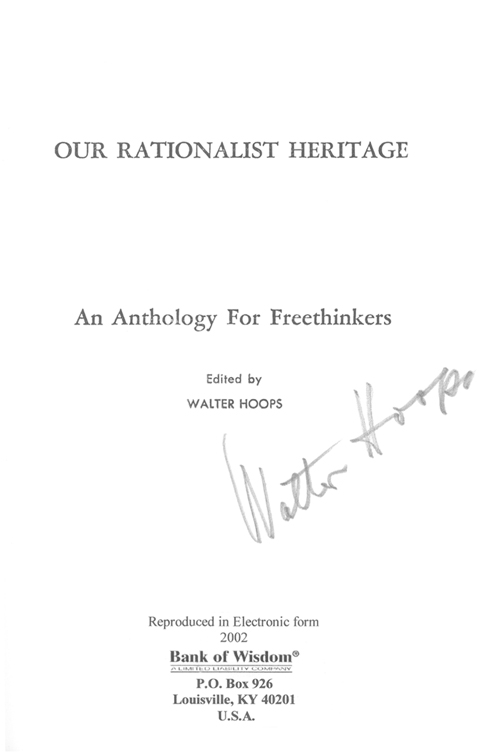 Our Rationalist Heritage